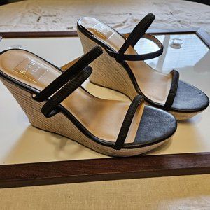 Kaari Blue Wedge Size 8 Woven Heel Sandal